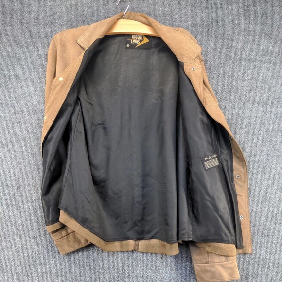 Robert Lewis Men's Weather Wear Leather Jacket Tan 40 Vintage - Picture 8 of 13